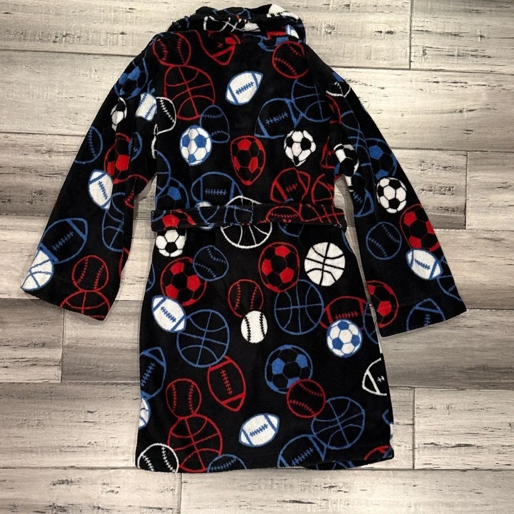 Cherokee Black and Red Fleece Robe